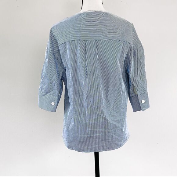 Blue Floral Embroidered Blouse - Picture 5 of 8